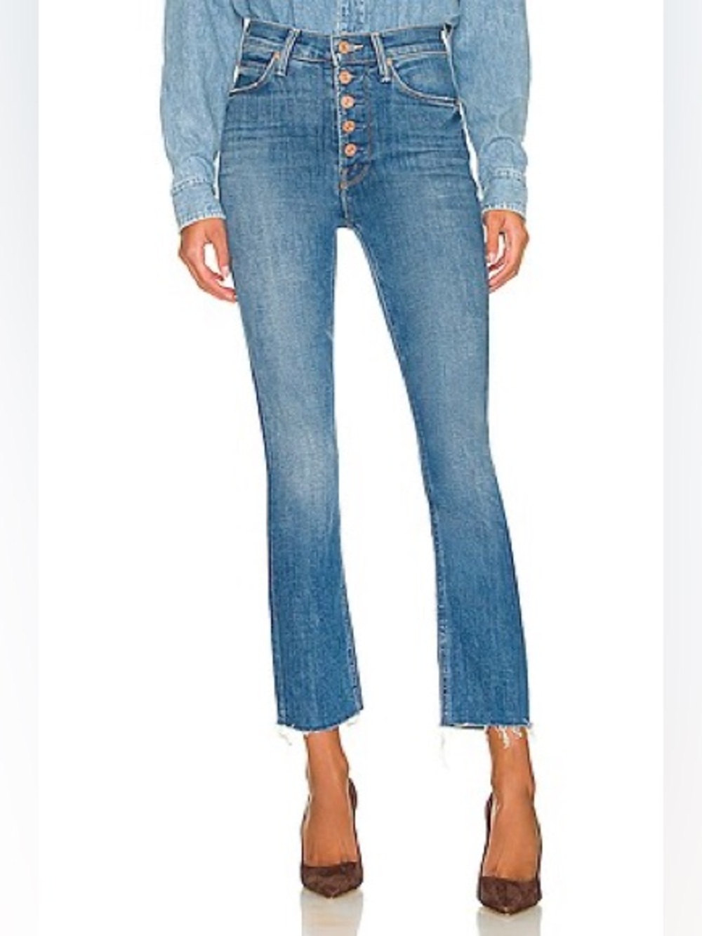 Mother The Pixie Dazzler Ankle Fray in Beginner's Luck Size 24